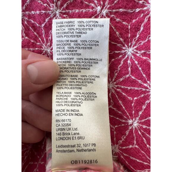 FREE PEOPLE Thunder Road Tee Western Bandana Boho Oversized XS - Picture 11 of 12